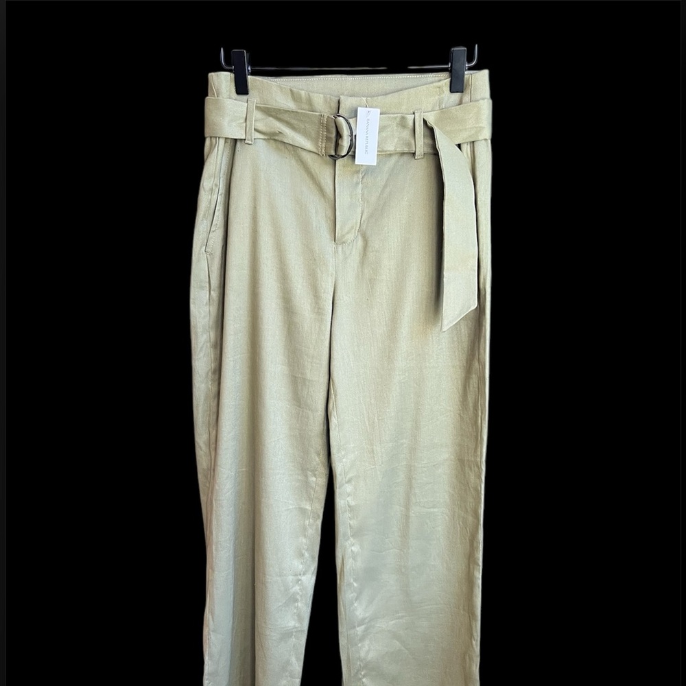 Banana Republic green linen pants - Picture 8 of 9